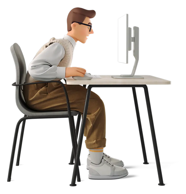 Founder working on Efficio architecture